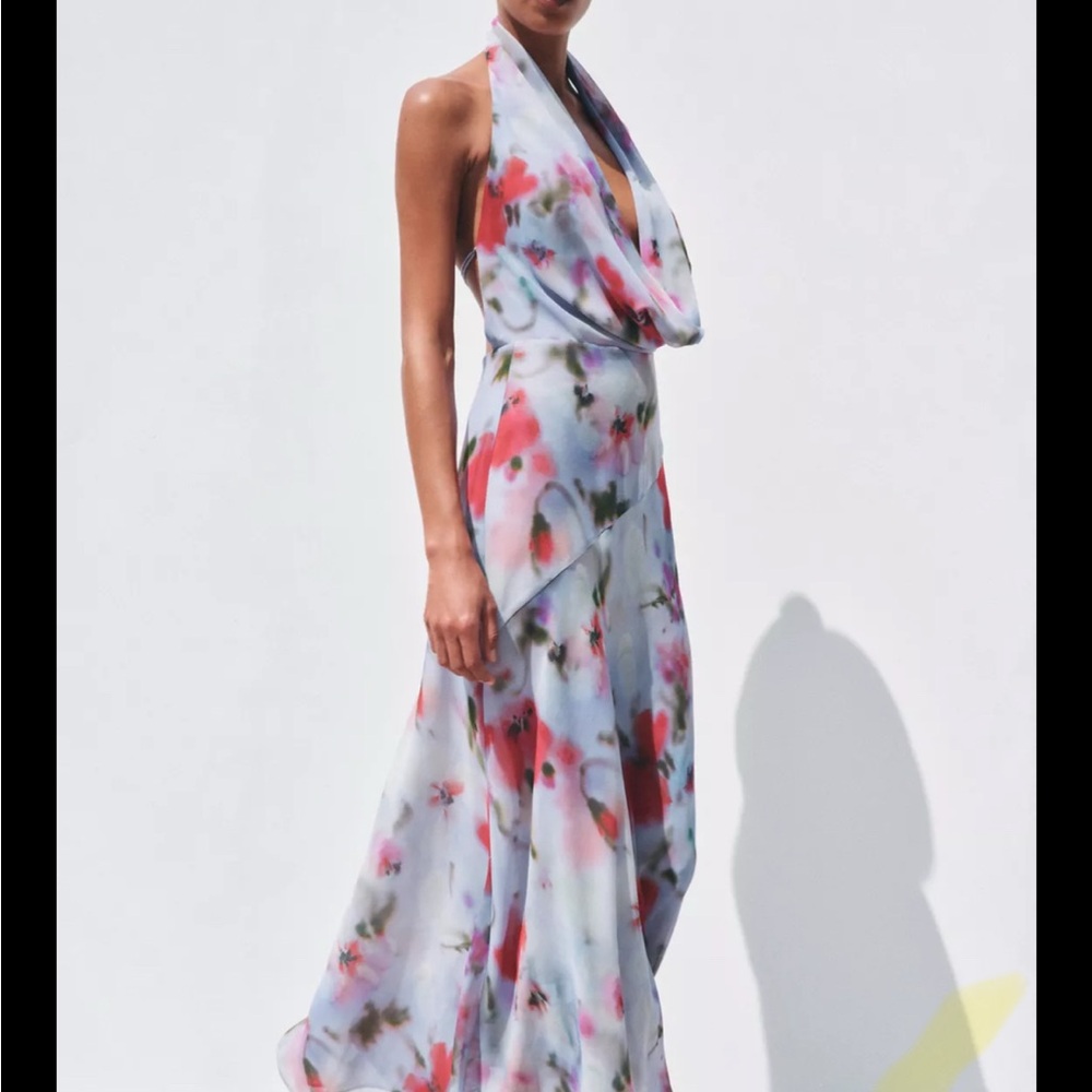 Floral Halter Maxi Dress